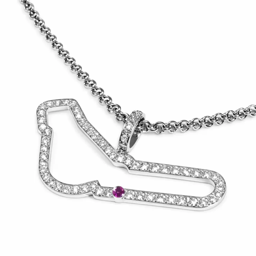 Halskette Monza Circuit aus Sterlingsilber und Zirkoniumdioxid  