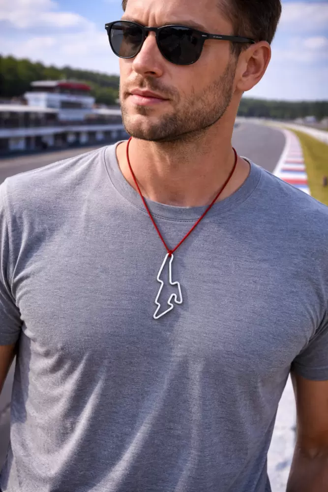 Ciondolo circuito di Brno in acciaio  