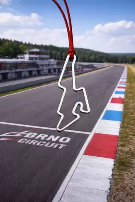 Ciondolo circuito di Brno in acciaio 