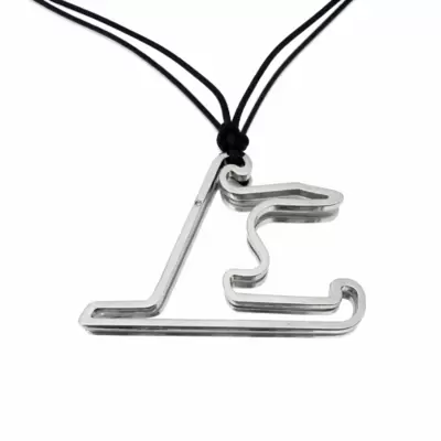 Ciondolo circuito di Shanghai in acciaio con diamante 