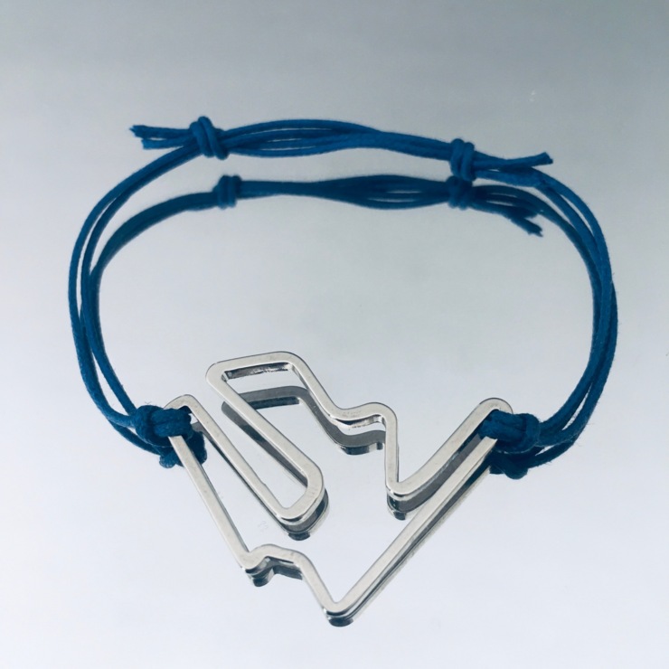 Motegi circuit bracelet in stainless steel