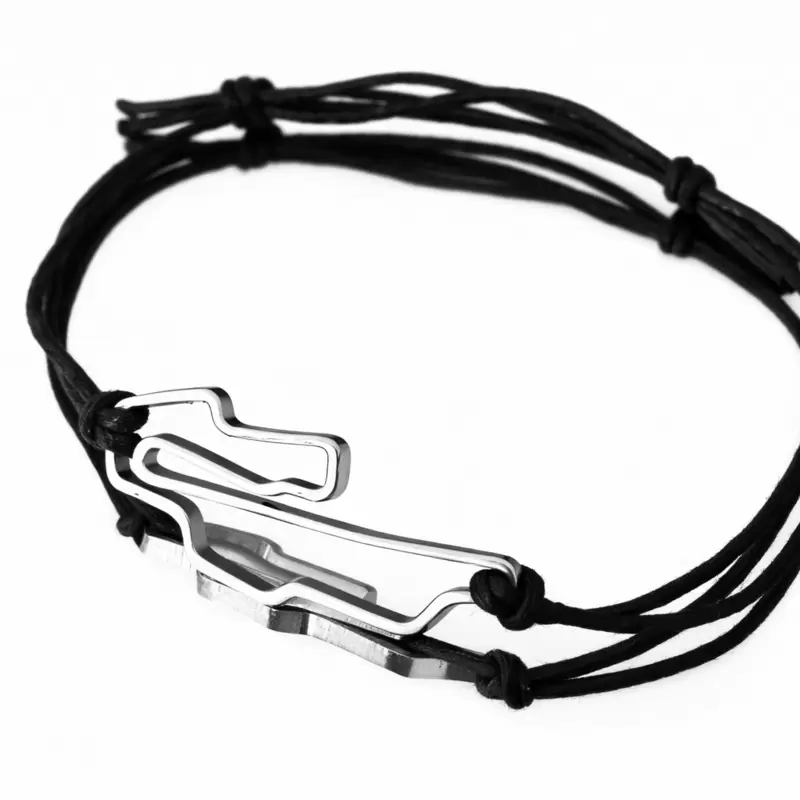 Braccialetto circuito del Mugello in acciaio