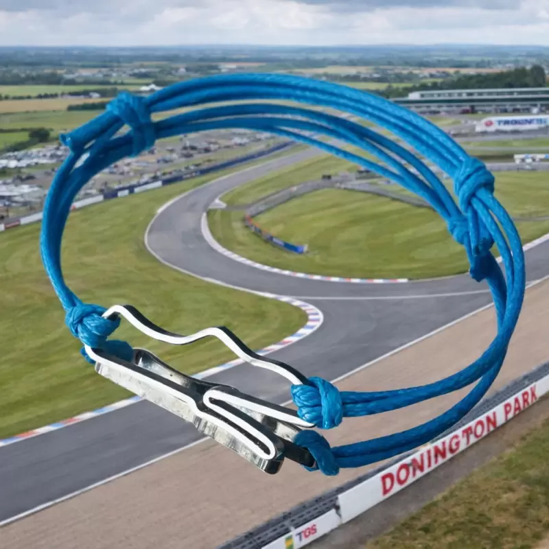 Donington Park circuit bracelet in stainless steel
