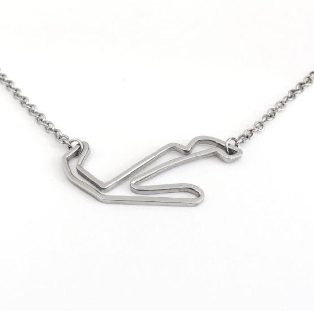 Sex and the city style necklace with Misano circuit in Stainless steel