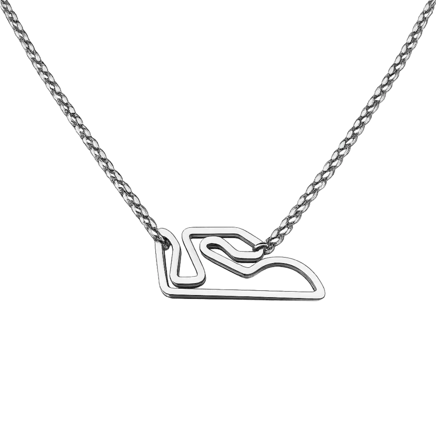 Collar estilo Sex and the city con circuito de Valencia en acero  