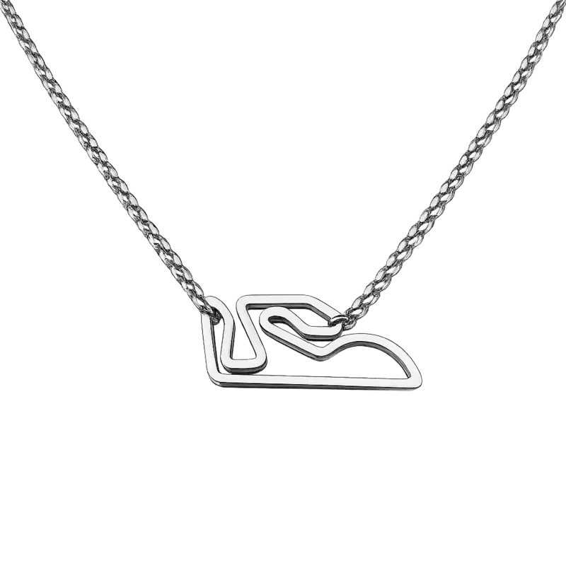 Collar estilo Sex and the city con circuito de Valencia en acero