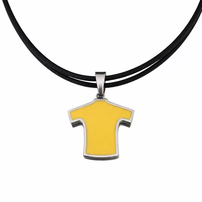 Yellow stainless steel mesh pendant