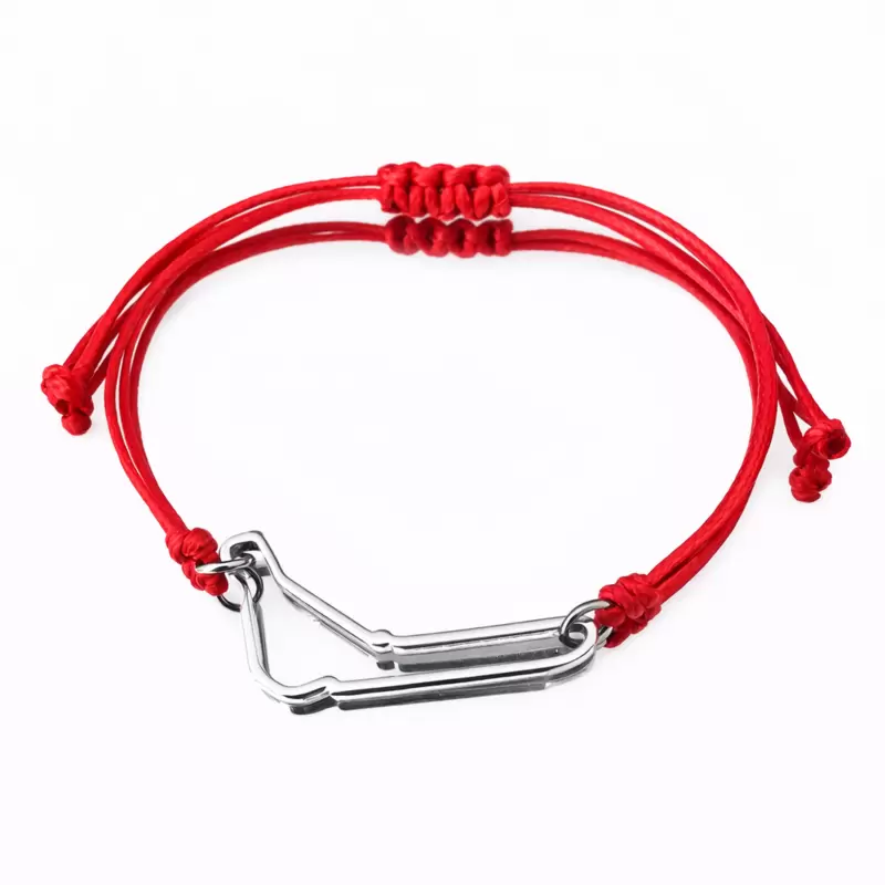 Stahlarmband der Monza-Rennstrecke mit farbiger Kordel Ihrer Wahl