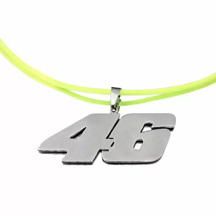 Ciondolo numero 46 Limited Edition in acciaio misura grande  