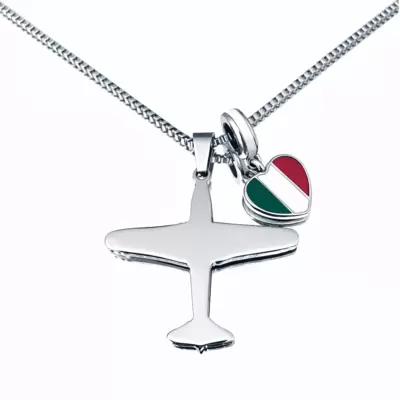 I Love Frecce Tricolori Stahl Halskette 