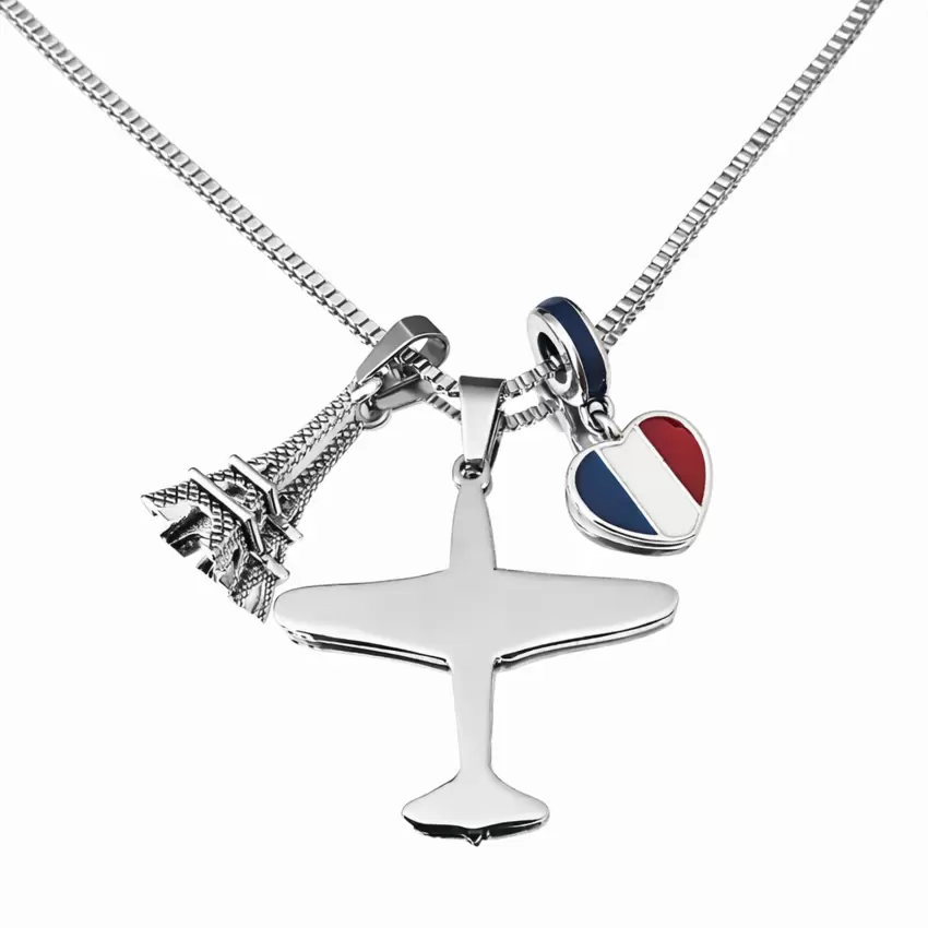 Collana Charms Roland Garros in acciaio   