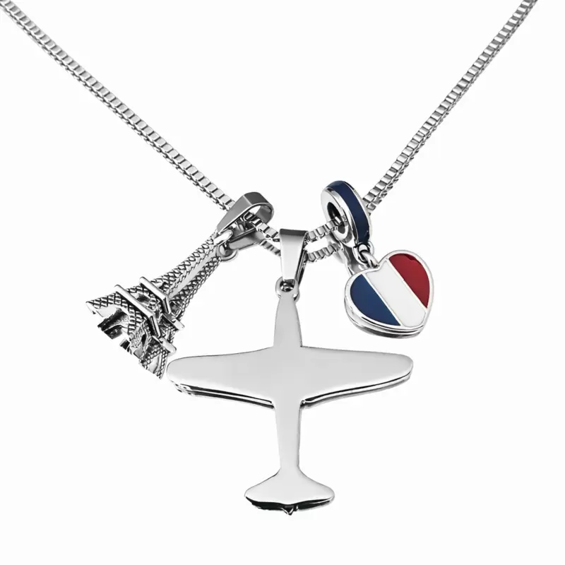 Collana Charms Roland Garros in acciaio 