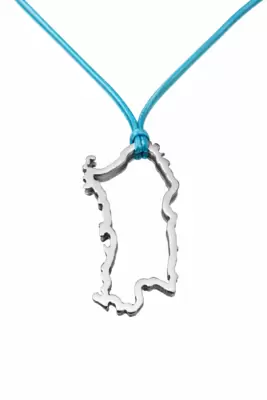 Silhouette de la Sardaigne pendentif en acier 