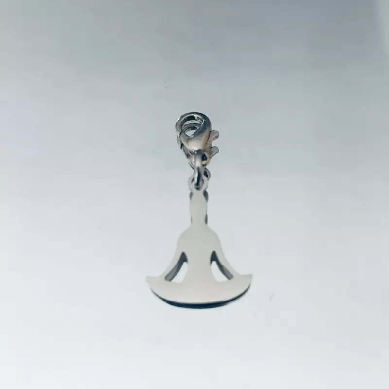 Charm Yoga personalizzabile in acciaio