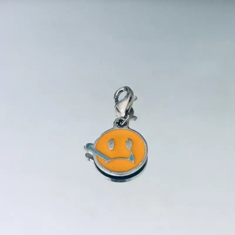 plata de ley 925 emoji emoticon charms con termómetro