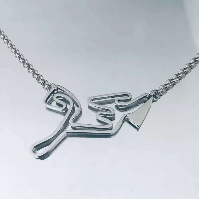Sex and the city style necklace with Maggiora circuit in stainless steel