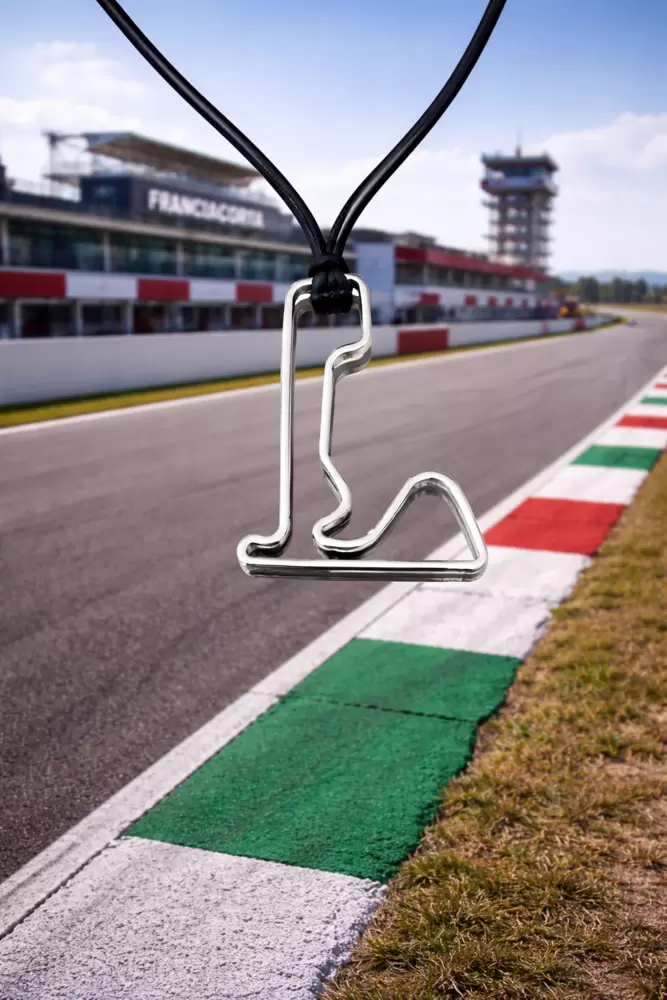 Franciacorta circuit pendant in stainless steel  