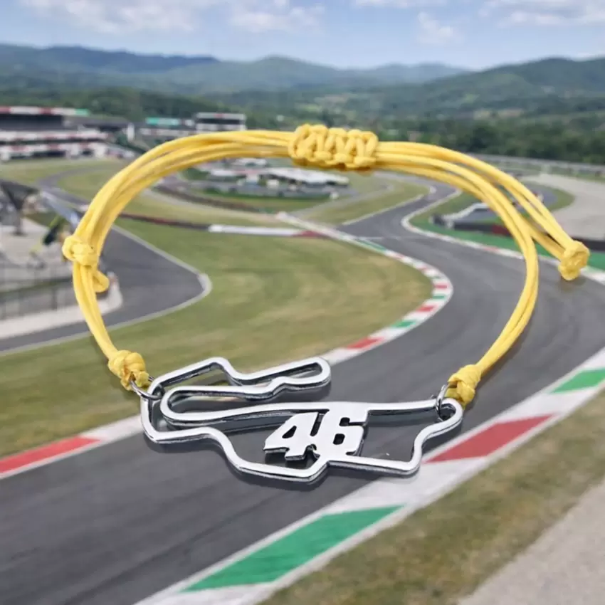 Armband der Rennstrecke von Mugello mit 46 aus Stahl  