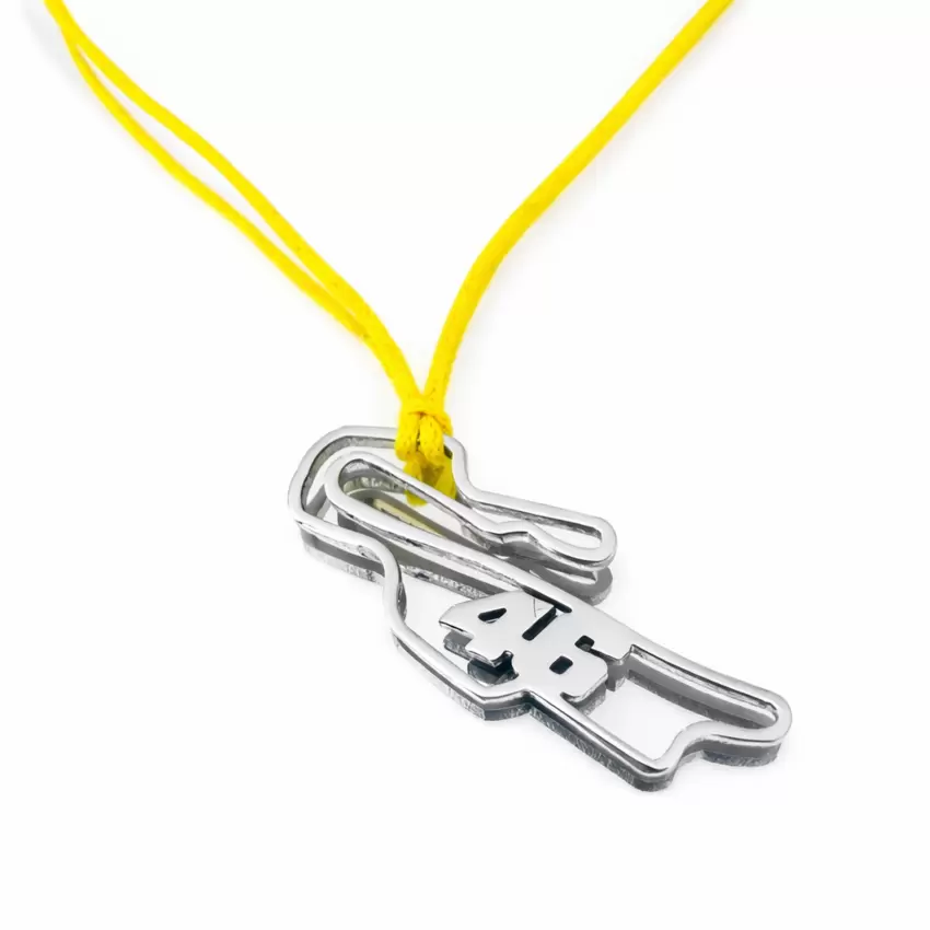 Ciondolo circuito del Mugello con 46 in acciaio  