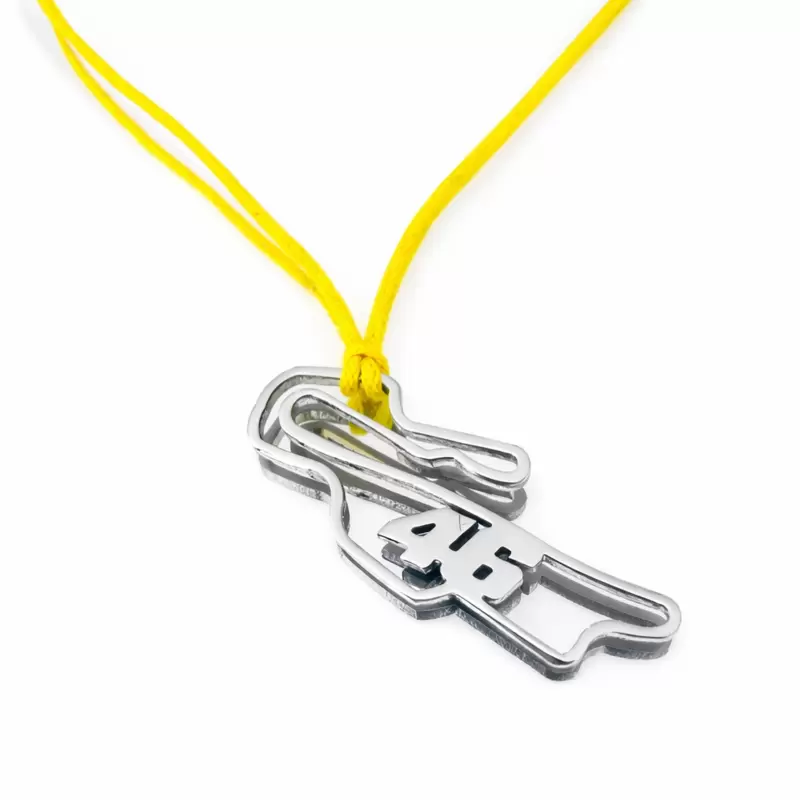 Ciondolo circuito del Mugello con 46 in acciaio