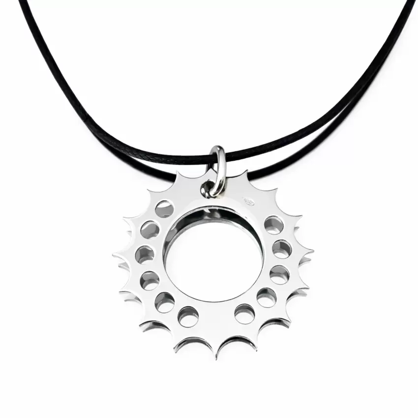 925 Sterling Silber Zahnrad-Kronen-Anhänger  