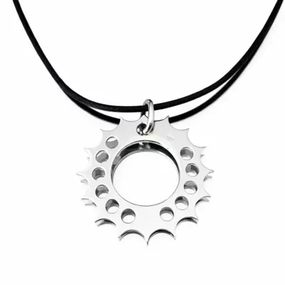 925 Sterling Silber Zahnrad-Kronen-Anhänger 