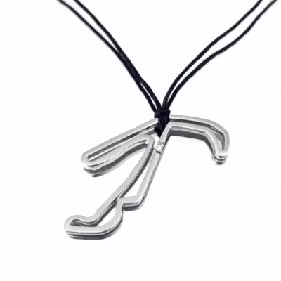 Colgante del circuito de Misano en acero con diamante en la salida 