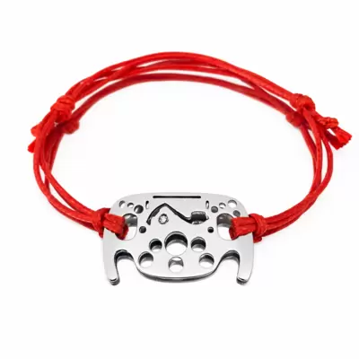 Bracciale Volante Formula 1 personalizzabile in acciaio con silhouette circuito di Montecarlo e diamante naturale 