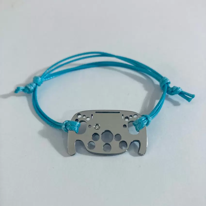 Volante Fórmula 1 brazalete de acero con pantalla personalizable y diamante natural  