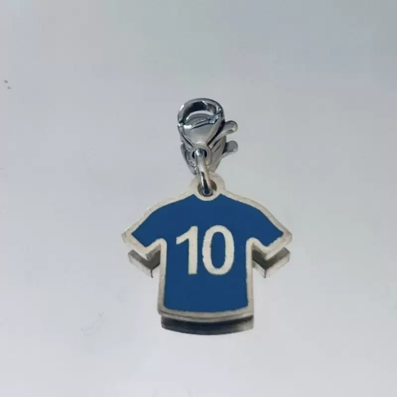 Charm maglia numero 10 azzurra 