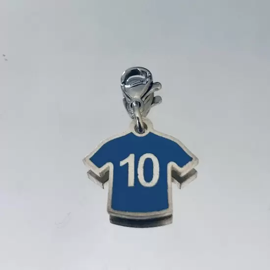 Charm maglia numero 10 azzurra 