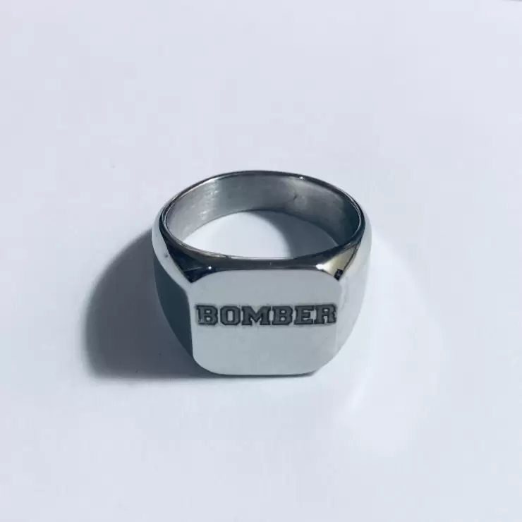 Anello chevalier del bomber in acciaio personalizzabile