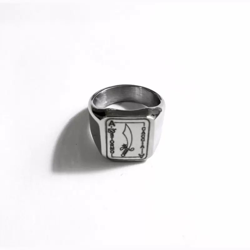 Anello chevalier 53° stormo caccia in acciaio personalizzabile