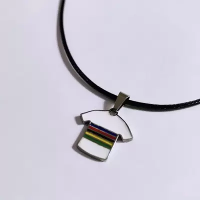 World champion rainbow jersey pendant in stainless steel 