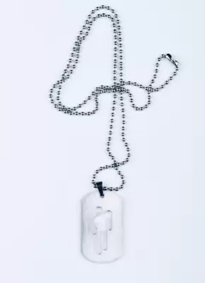 Collana con Piastrina Ciondolo Blohsh traforata personalizzabile in acciaio  
