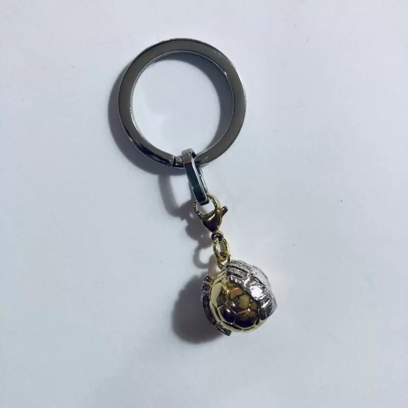 Portachiavi pallone e guanti da portiere in acciaio