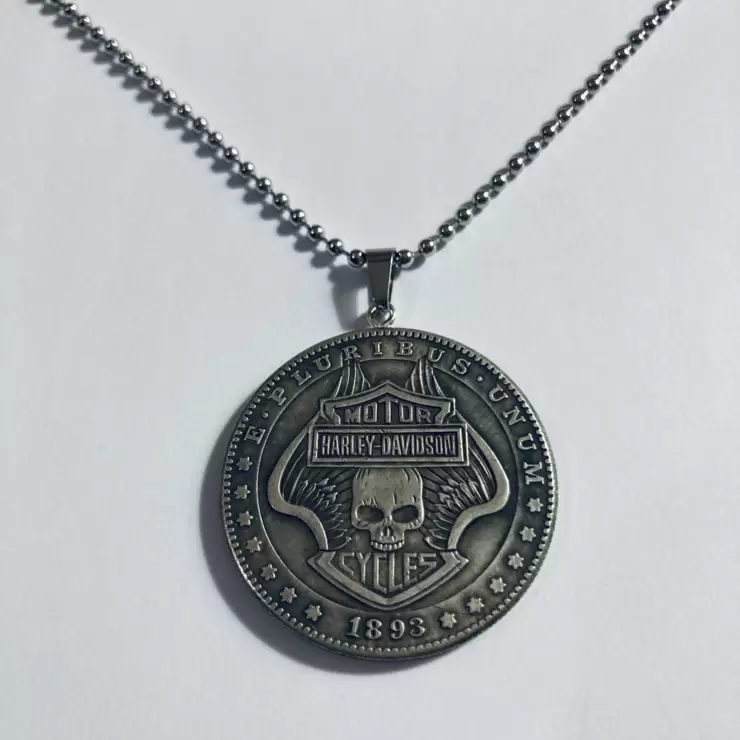 Médaille Harley Davidson en métal