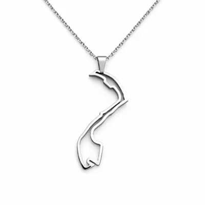 Pendentif circuit Monte Carlo avec chaîne en acier 