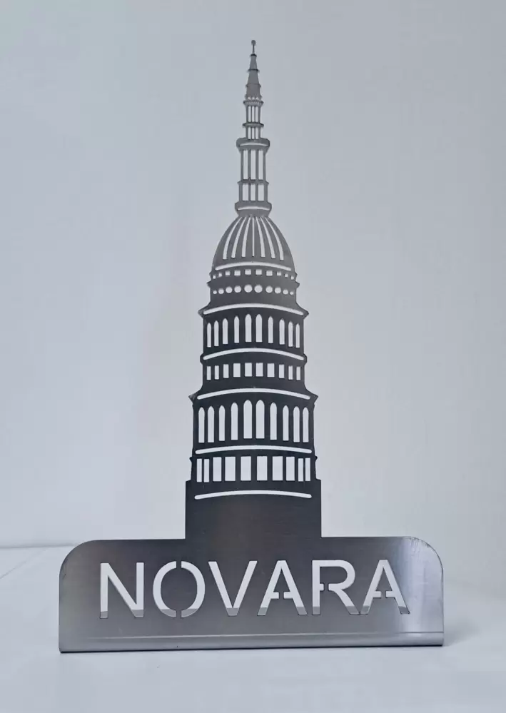 Soprammobile Cupola di San Gaudenzio a Novara in acciaio personalizzabile  