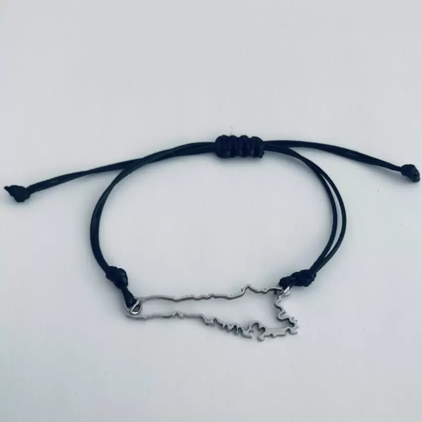 Bracelet en acier Silhouette Isola di Lampedusa  