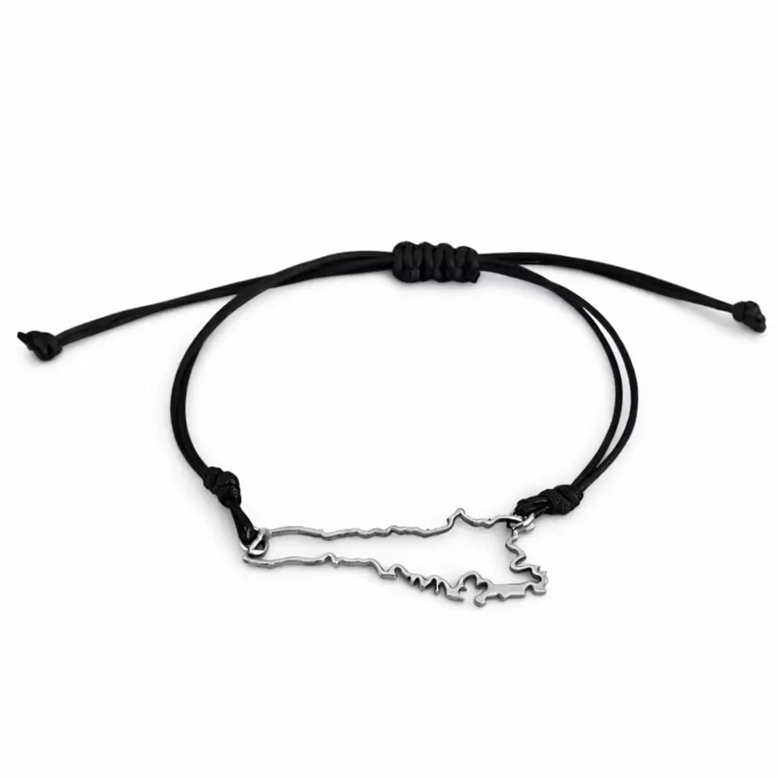 Bracelet en acier Silhouette Isola di Lampedusa  