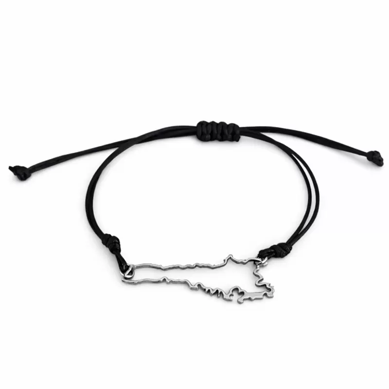 Bracciale Silhouette Isola di Lampedusa in acciaio