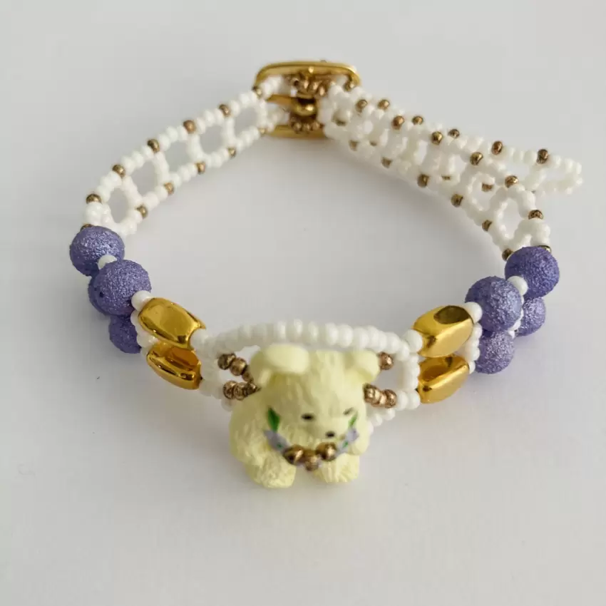 Braccialetto con orso centrale   