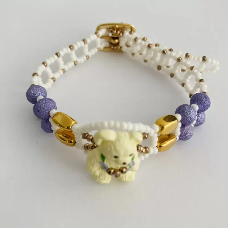 Braccialetto con orso centrale 