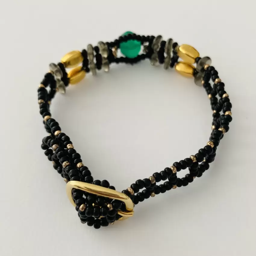 Braccialetto con murrina color smeraldo  