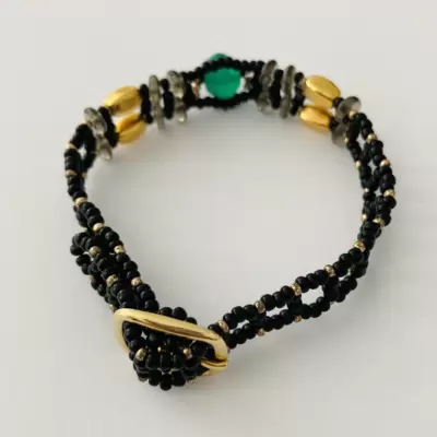 Braccialetto con murrina color smeraldo 