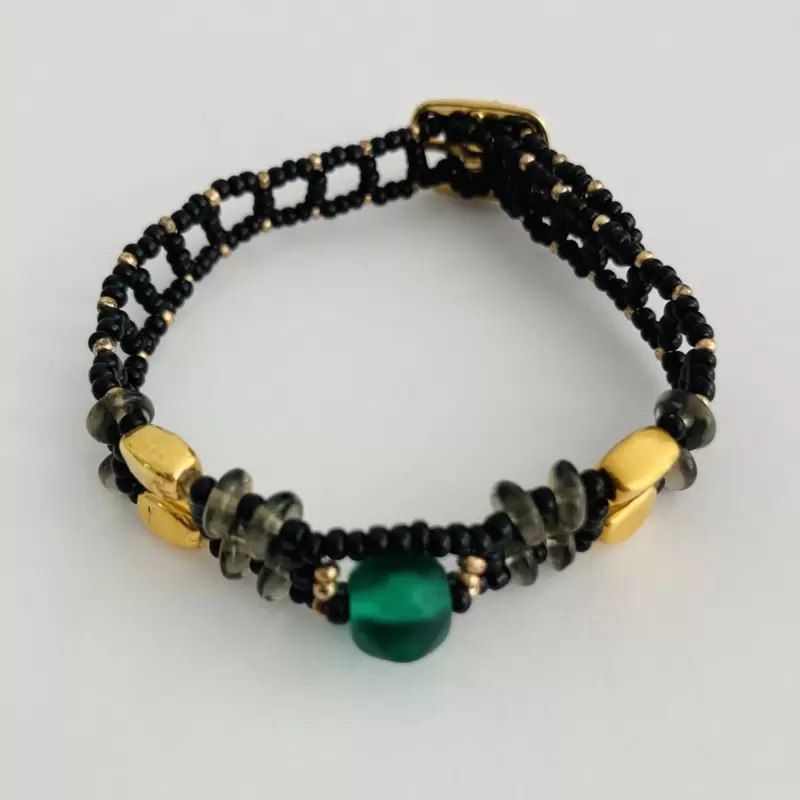 Braccialetto con murrina color smeraldo