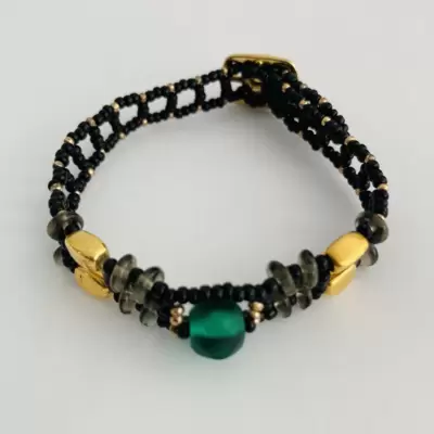 Braccialetto con murrina color smeraldo 