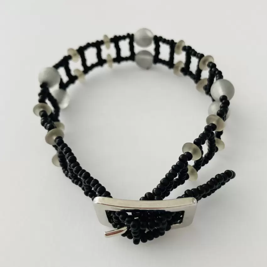 Braccialetto Rocailles nere   