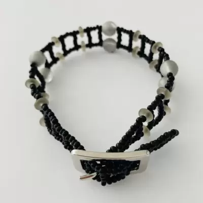 Braccialetto Rocailles nere  